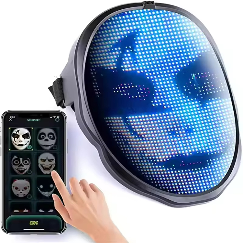 Manufacturer Automatic Induction Switch Rechargeable Halloween Party LED Mask