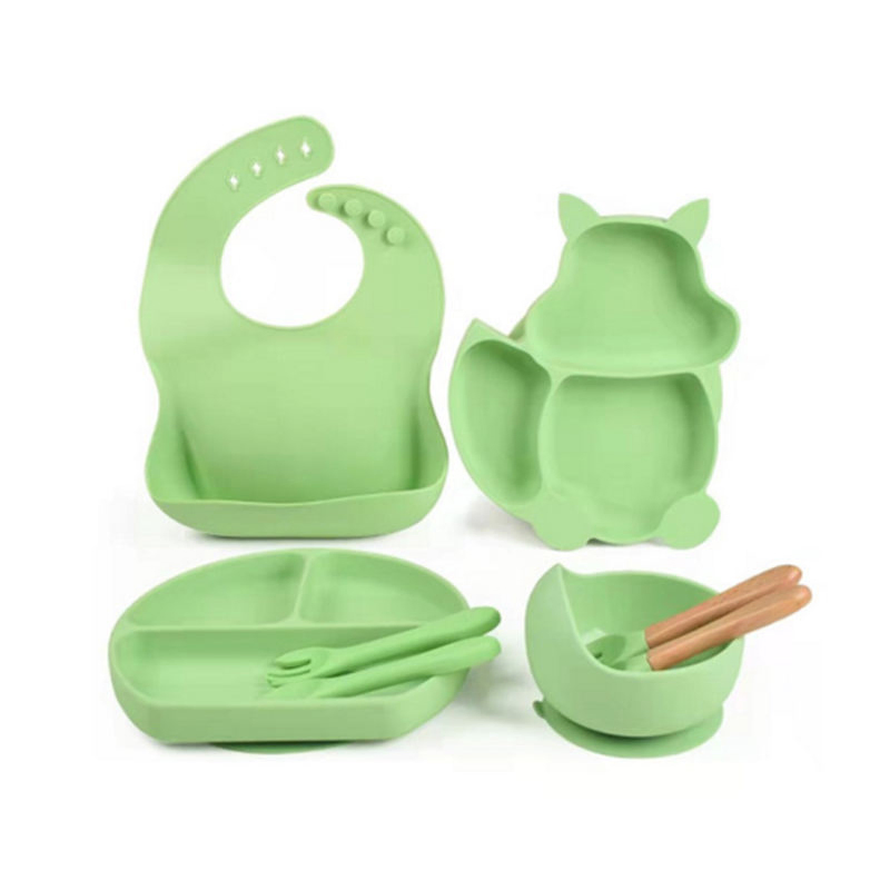 Silicone Baby Plate Set with Suction Bowl and Spoon