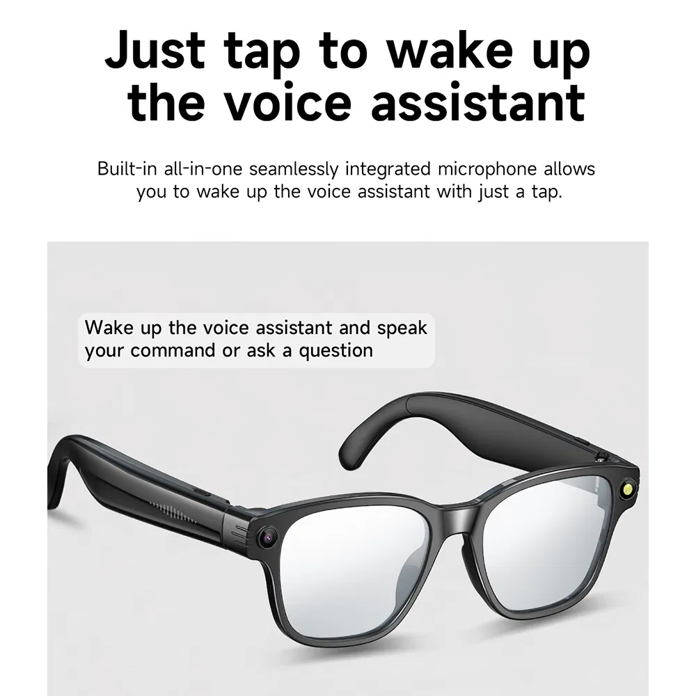 Smart Sunglasses with Color Change Lenses Bluetooth Ai Assistant Call & Voice Music Listening Smart Wearable Headset Camera Ai Smart Glasses