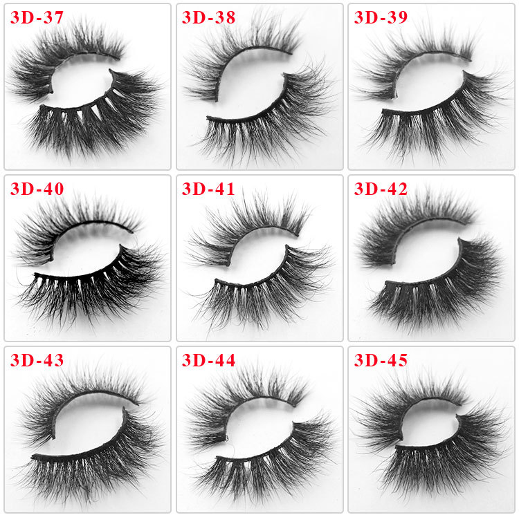 Vendor Makeup Private Label Mink Eyelashes Mink Lashes Fluffy 25mm Volume Natural Full Strip Mink Eyelashes