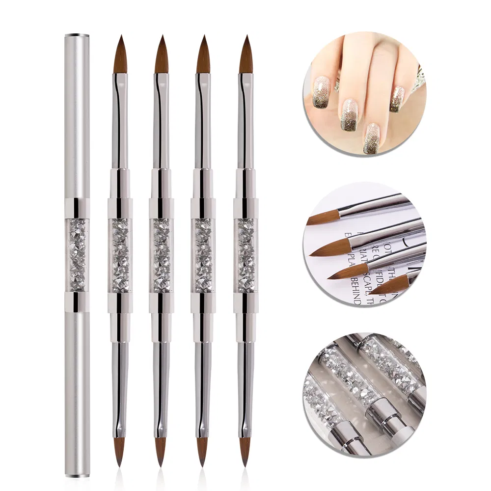 Guyo Silver Two Way 100% Pure Sable Acrylic Brush Customizable Logo