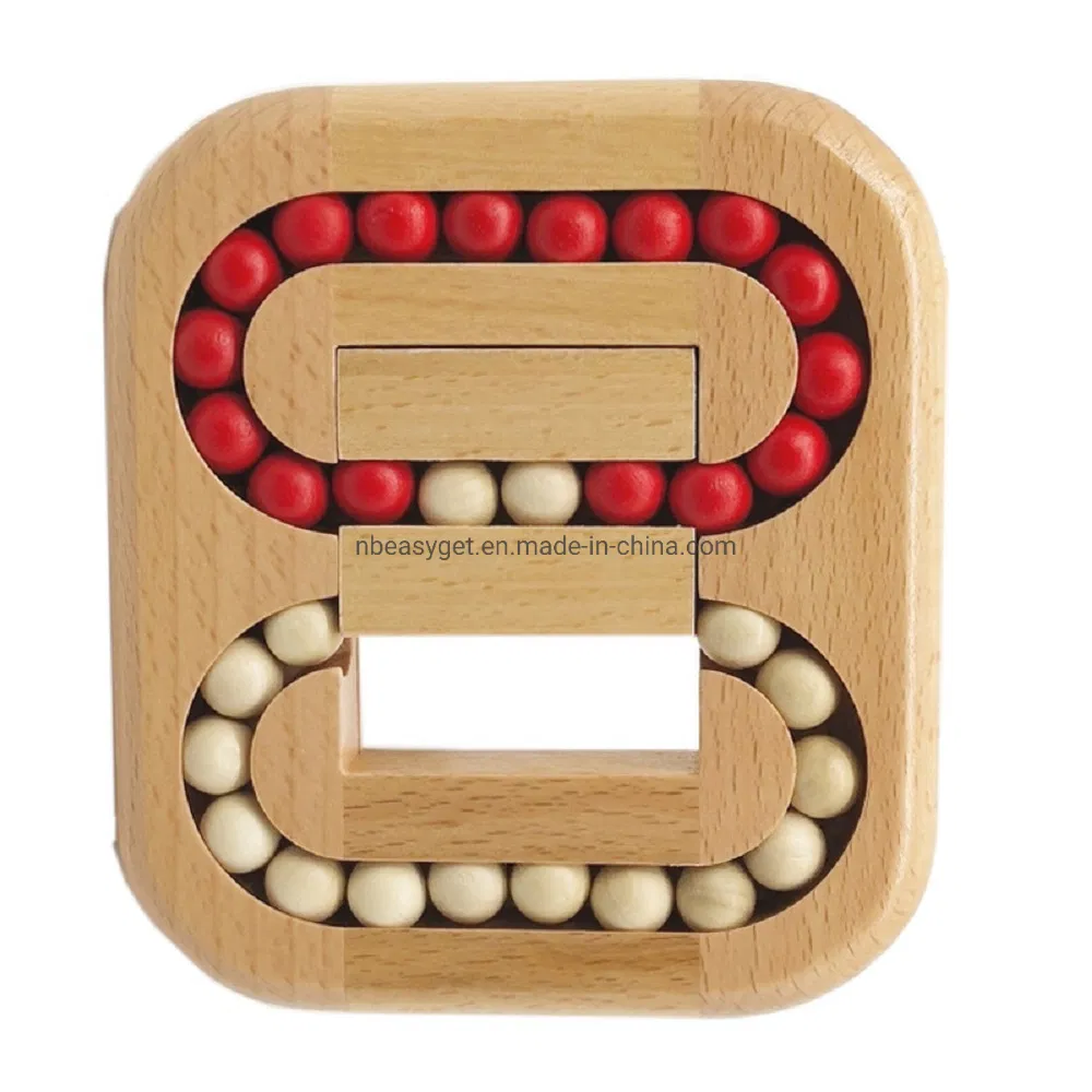 Kids Wooden Maze Ball Game Flat Magic Cube Unlock Puzzles Esg17551
