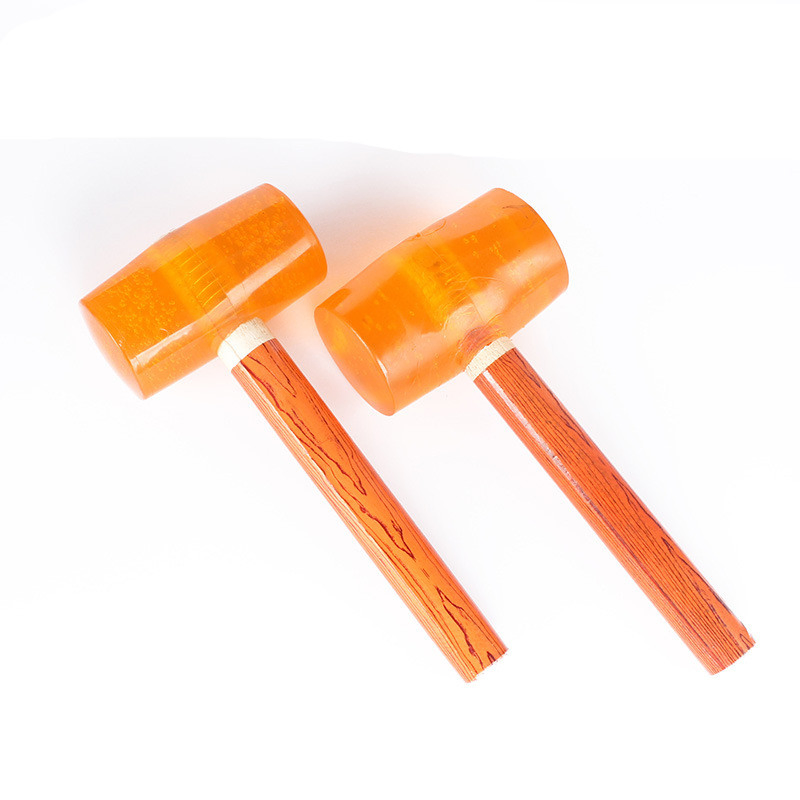 Wood Handle Rubber Mallet by Hans. W, Soft-Face Hammer with Bounce Resistant Head Striking Tools