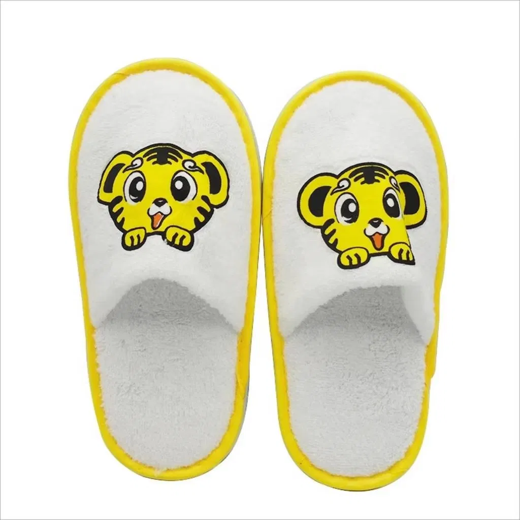 Детские одноразовые тапочки для отеля, мягкие, с мультяшным дизайном