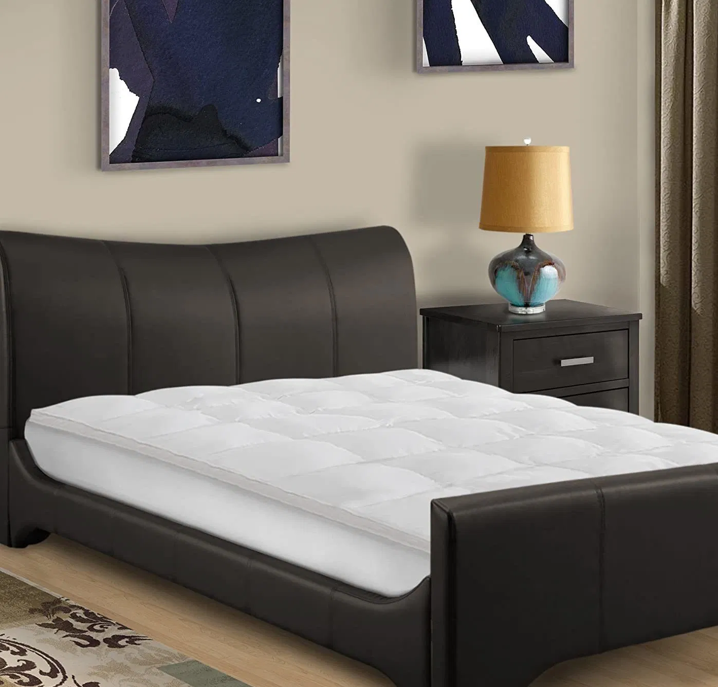 Customized Thick Winter White Goose Down Mattress Topper