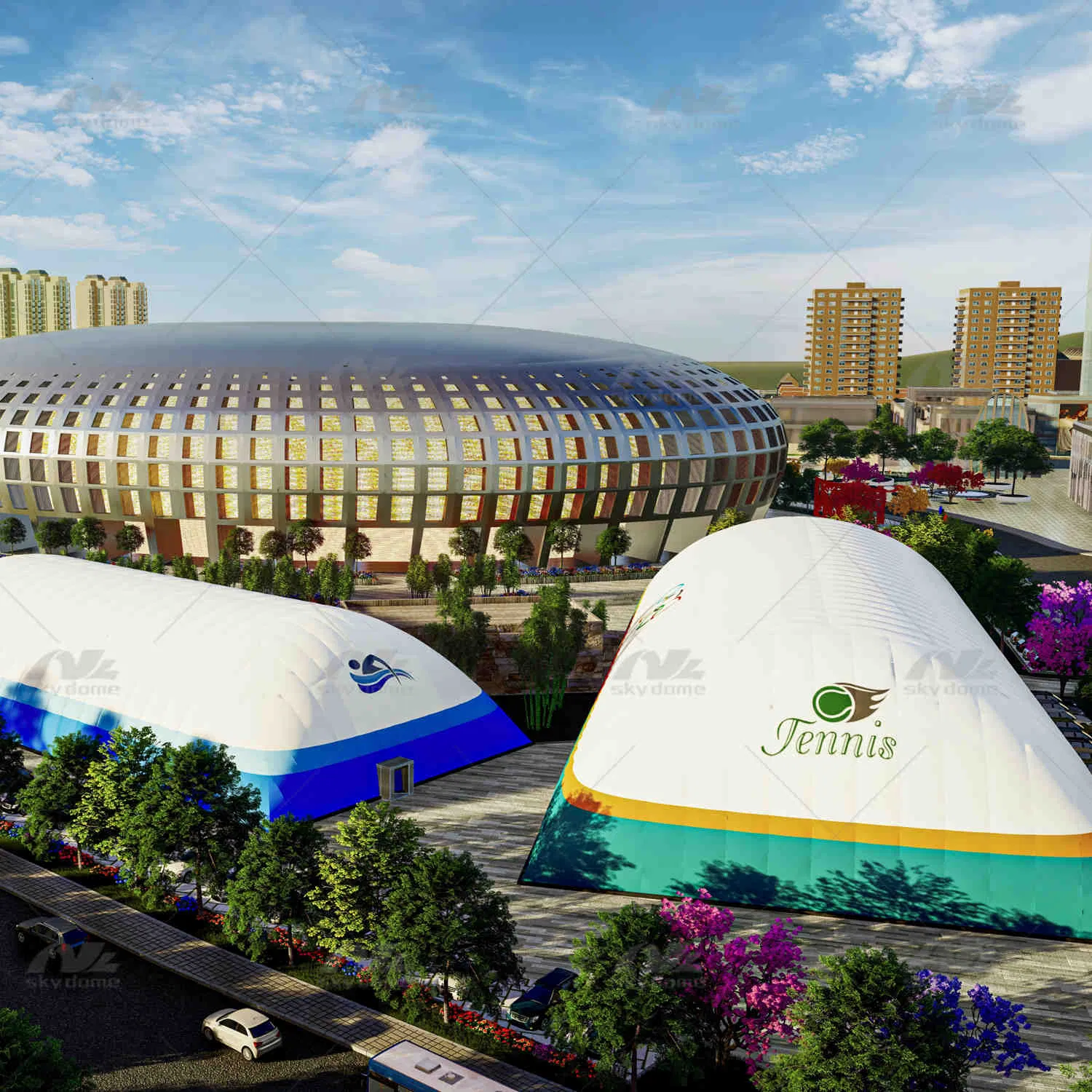 Customized Inflatable Air Membrane Structure for Sports