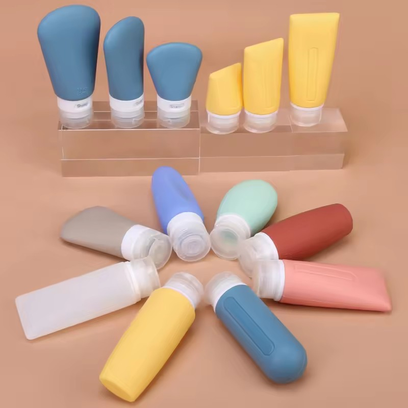 Portable Shampoo Lotion Soap Liquids Refillable Silicone Cosmetic Squeeze Travel Bottle Container