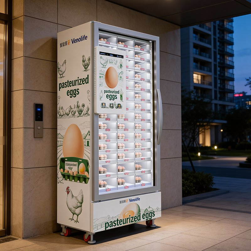 Vendlife Manufacturer Refrigerated Smart Fresh Food Locker Vending Machine for Egg Meat Sushi Salad with Automatic Payment for Snack Cooler Vending Cabinet