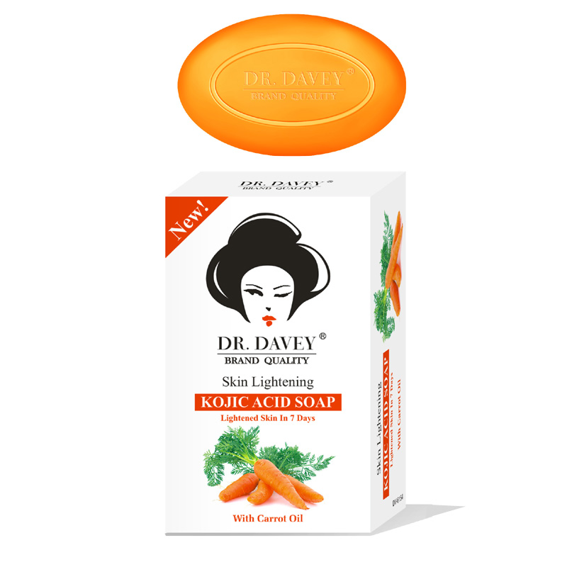 Dr. Davey Kojic Acid Skin and Face Soap Lightening Skin Within 7 Days with Carrot Oil