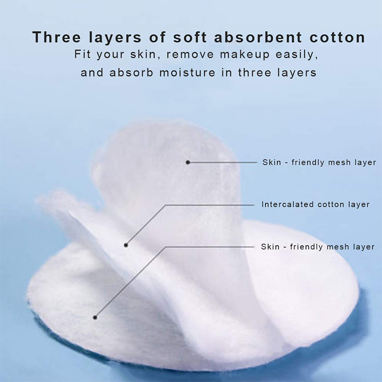 Cotton Pads Makeup Remover Pads Premium 100% Natural Cotton Cosmetic Facial Eye Square Cotton Puff Double Side Save Water Soft