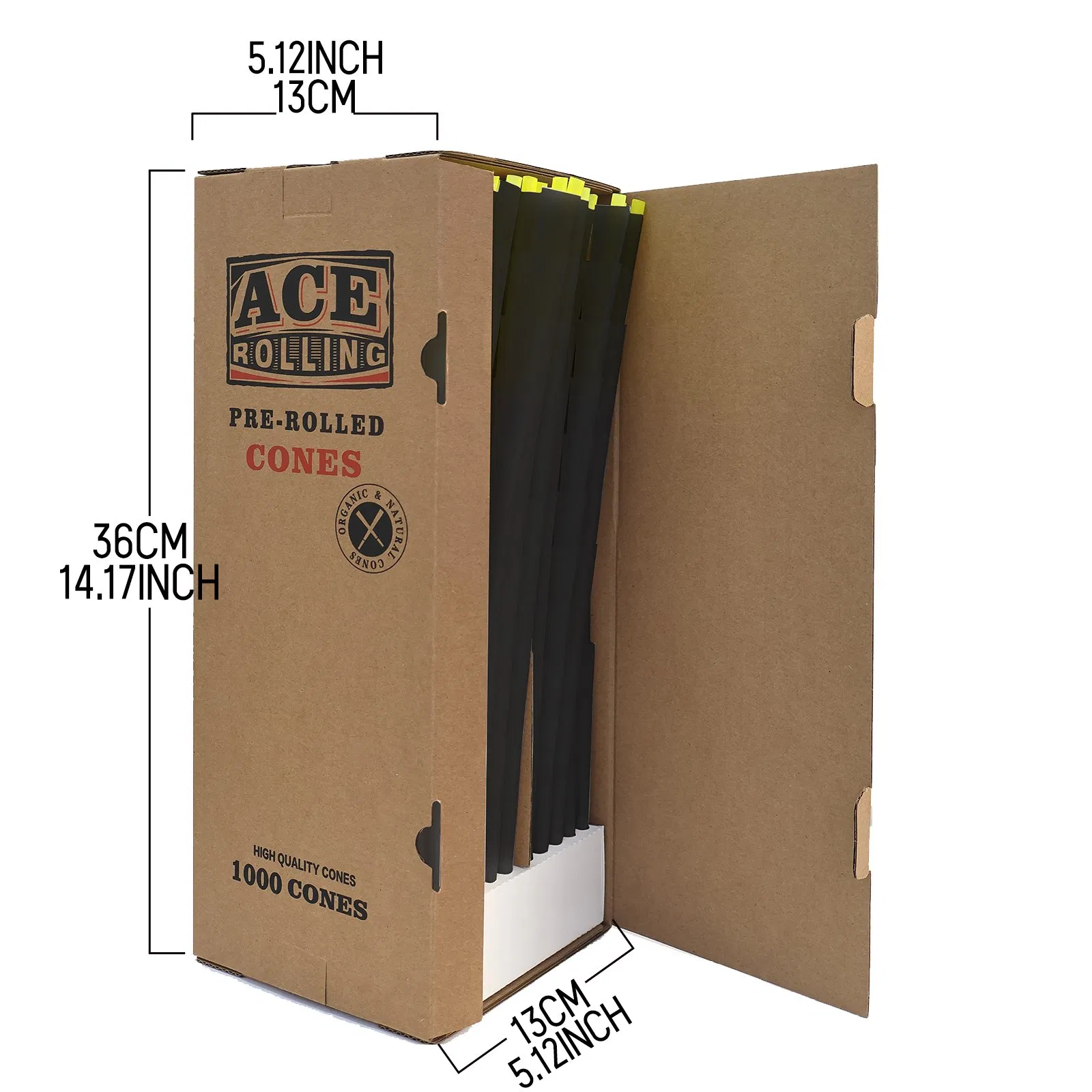 Fast Delivery King Size 109mm 1000PCS/Box Orange Wood Paper Smoke