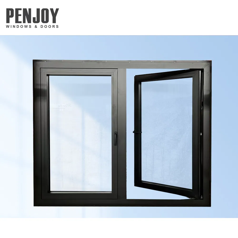 Double Glazed Aluminum Alloy Frame Soundproof Outside Open Aluminium Casement Window