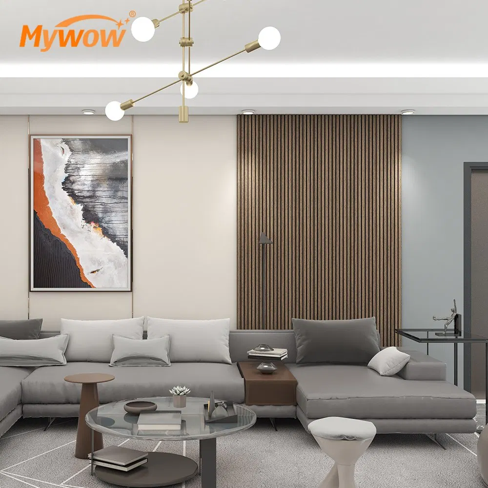 Eco-Friendly and Waterproof Solid Wood WPC Fluted PVC Wall Panel