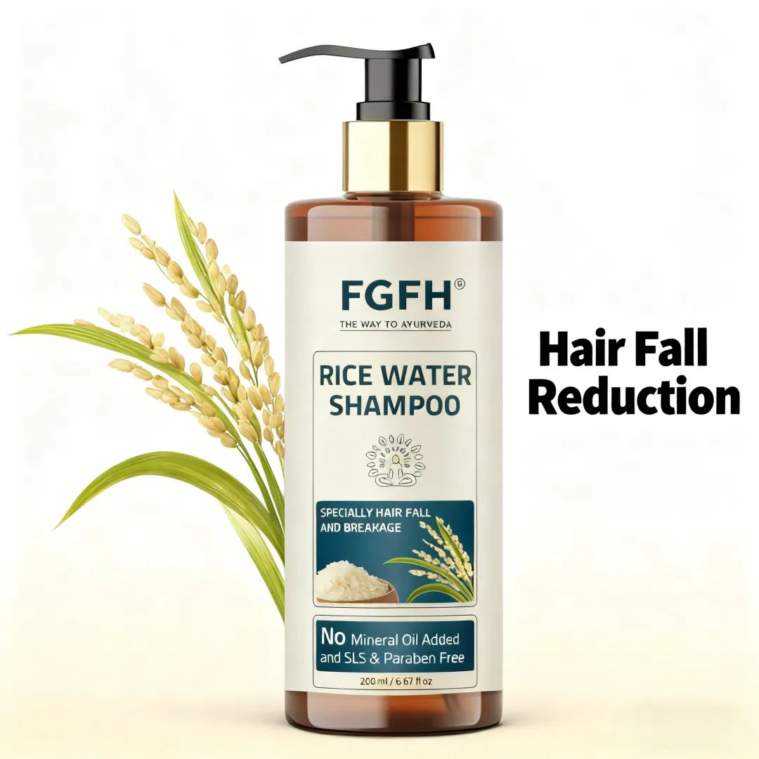 Private Label Hydrating Organic Anti Hair Loss Rice Water Shampoo