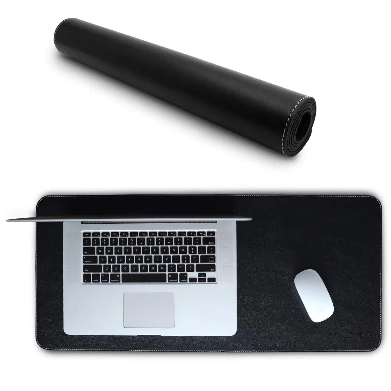 Luxury Genuine Leather Desk Pad Large Mouse Pad 23.6" X 13.7" Non-Slip Writing Pad for Hotel