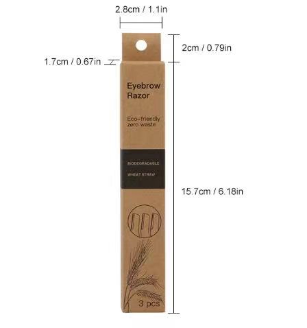 Eyebrow Razor Wheat Straw Dermaplaning Tool Biodegradable Eyebrow Trimmer Makeup Tool