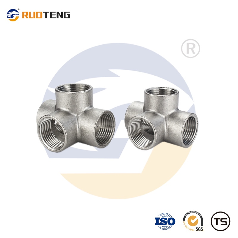 [Ruoteng] Stainless Steel 3D Equal Cross Stainless Steel Pipe Fitting Stainless Steel Threaded Cross
