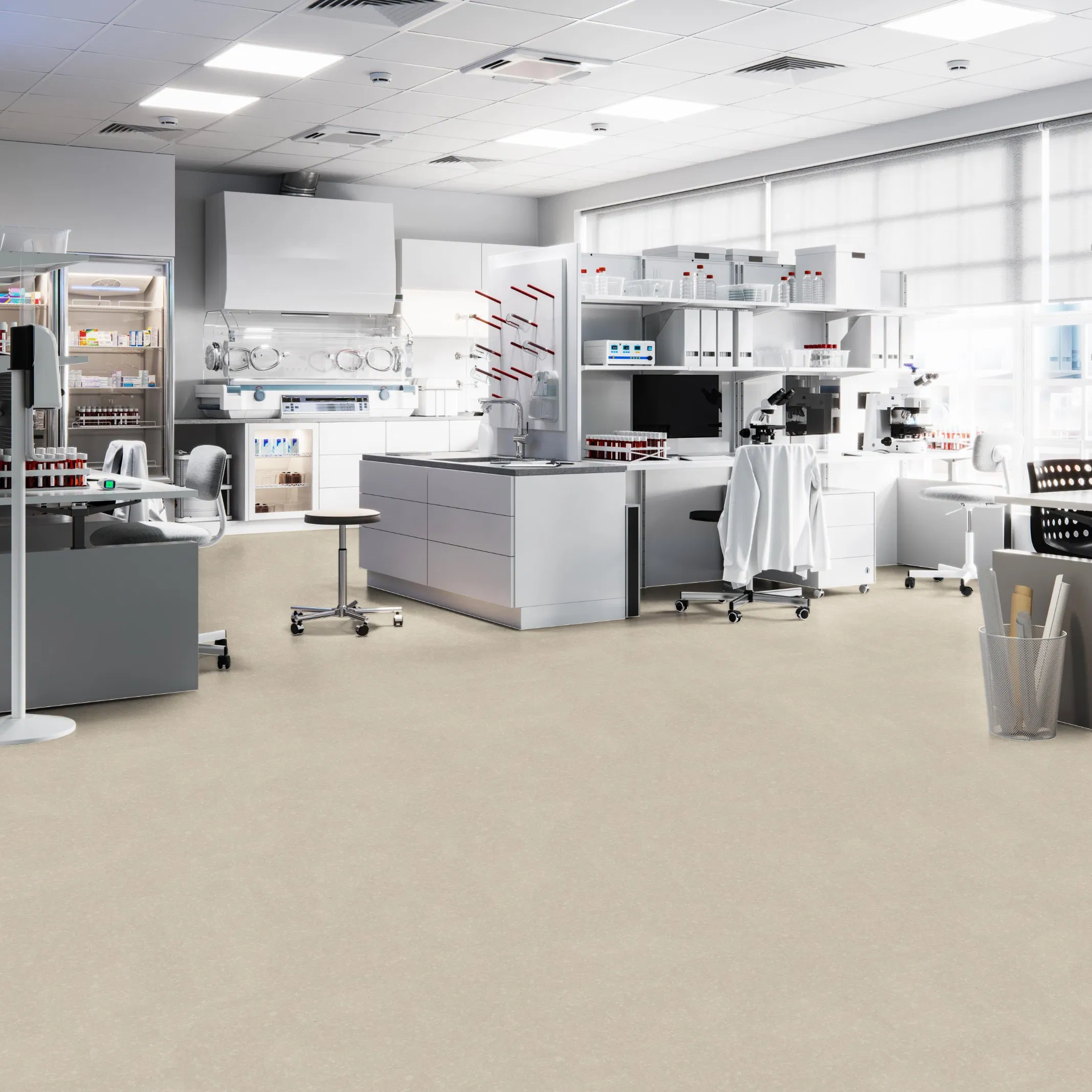 Рулонное антистатическое ПВХ покрытие для операционных и лабораторий