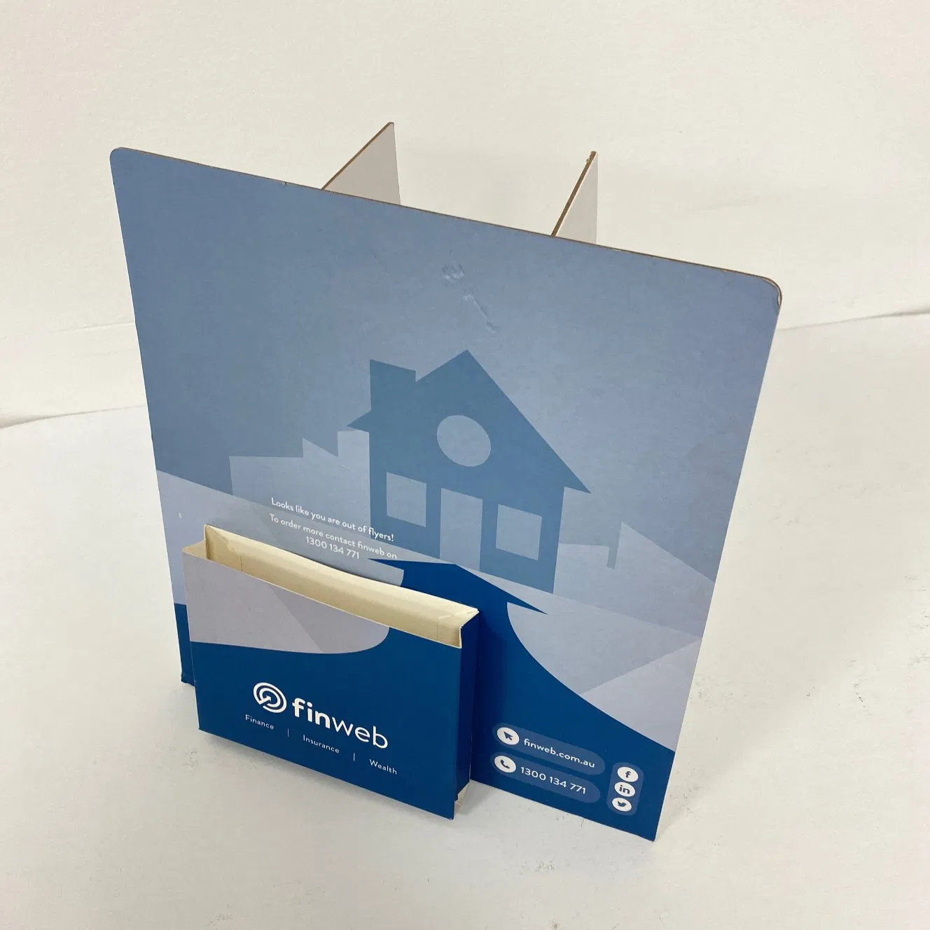 Advertising Terminal Payment Table Kiosk Table Top Label Sign Board Holder with Base