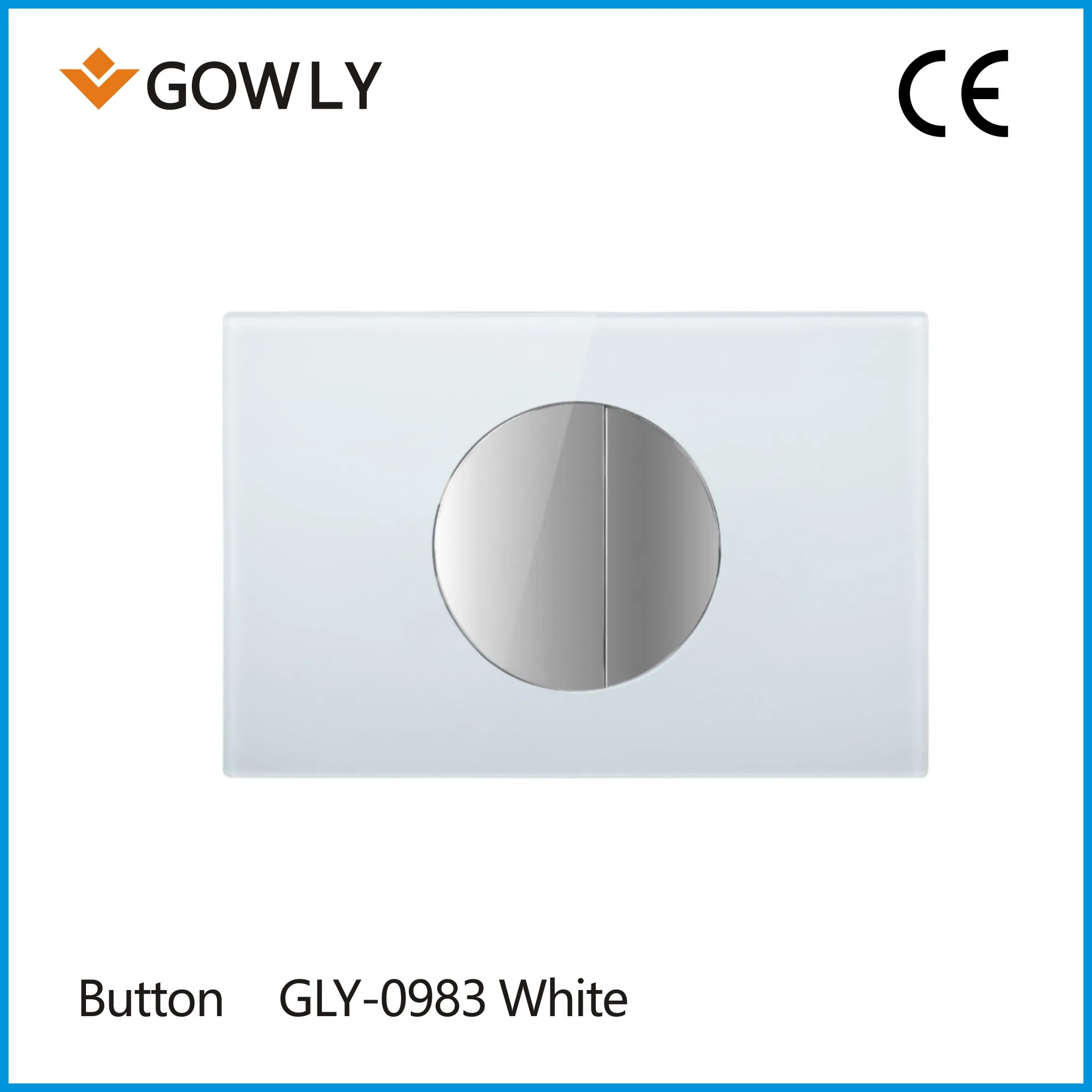 Portable Glass Panel Button Dual Pneumatic Flush Hidden Water Tank Switch