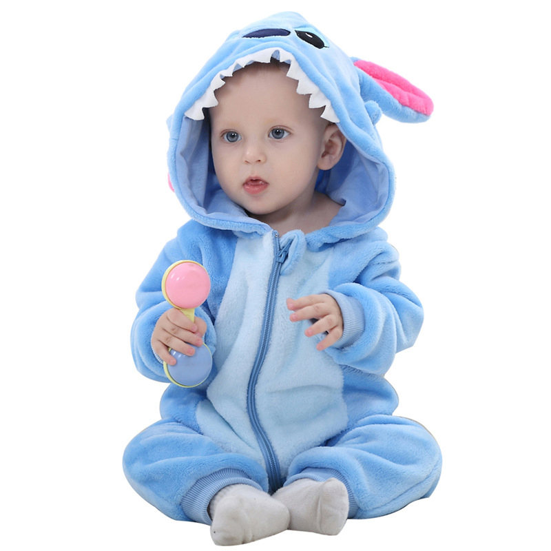 One-Piece Cute Overall Jumpsuits Flannel Animal 6-30 Month Baby Romper Warminfant Pajamas