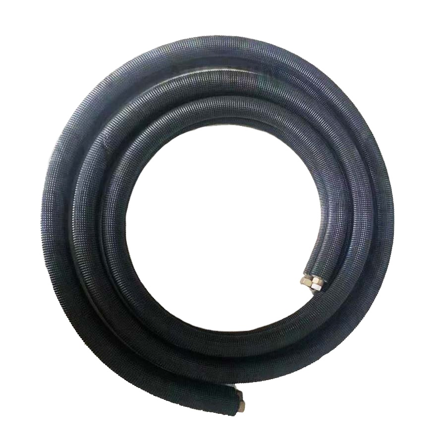 Air Conditioner Connecting Pipe Black PE Fire Rated Insulated Copper Pair Coil