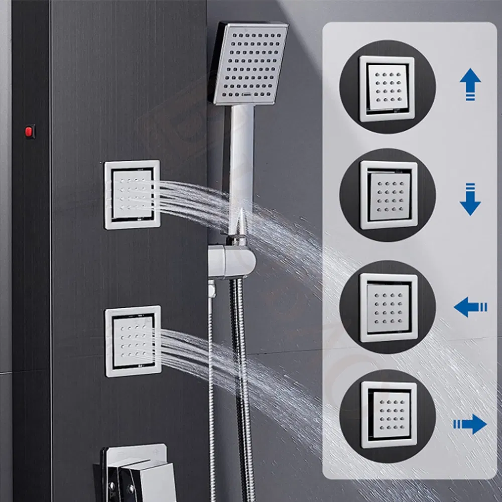 Premium Modern Waterfall Shower Panel with LED Lighting
