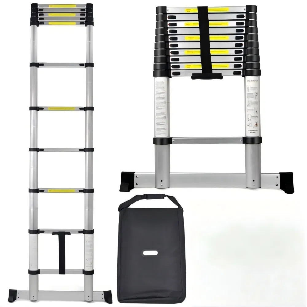 China Made Stable Design Multi-Purpose Aluminum Telescopic Dual Ladder for Home and Industrial Use with Competitive Price