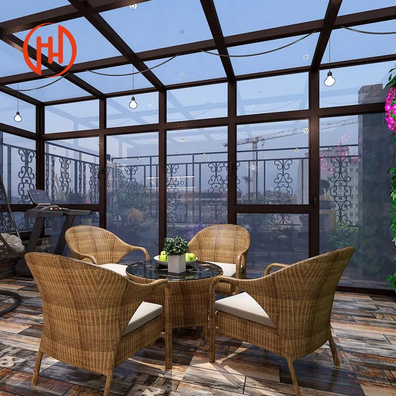 High Quality Sunrooms Glass Houses Veranda Sunroom Aluminum Alloy House of Glass