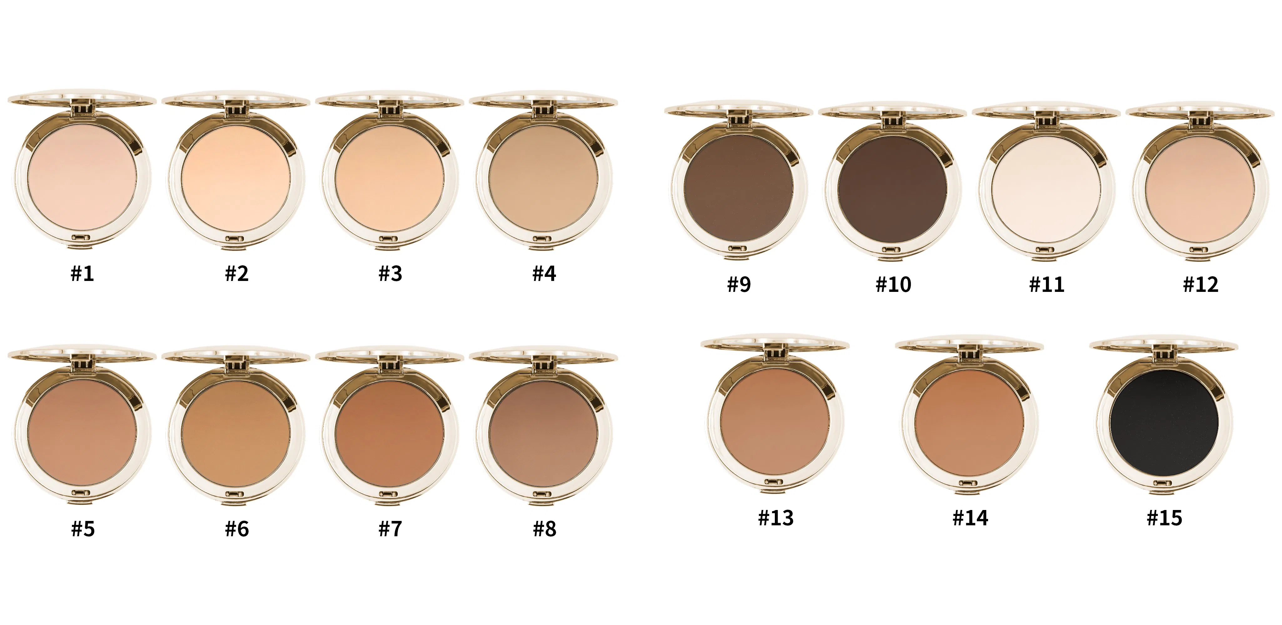 Private Label Powder Makeup Matte Compact Pressed Powder Setting Face Powder Waterproof Full Coverage Make up Foundation
