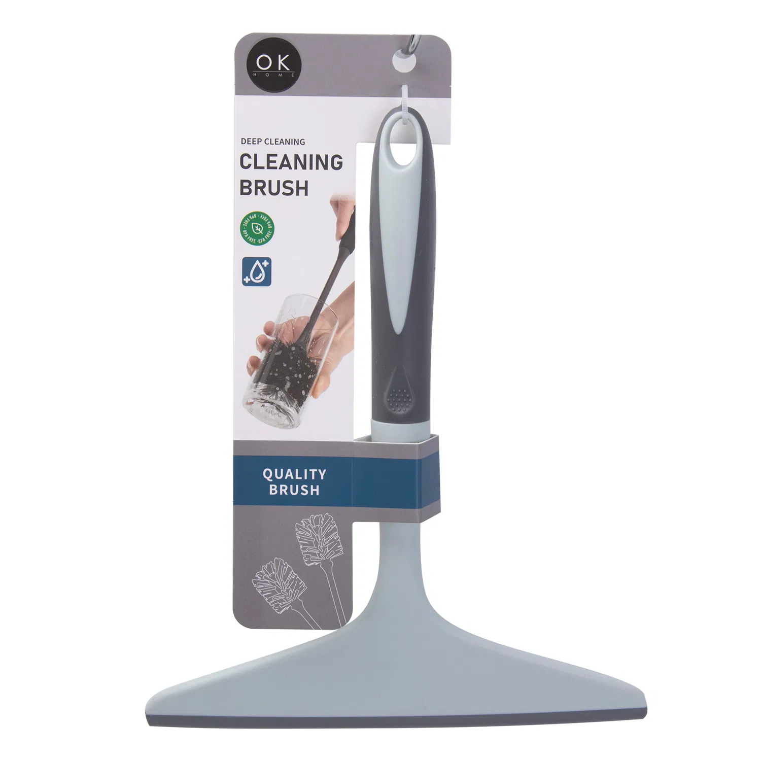 Comfortable Grip Handle and Hanging Hook Hand Mini Window Squeegee