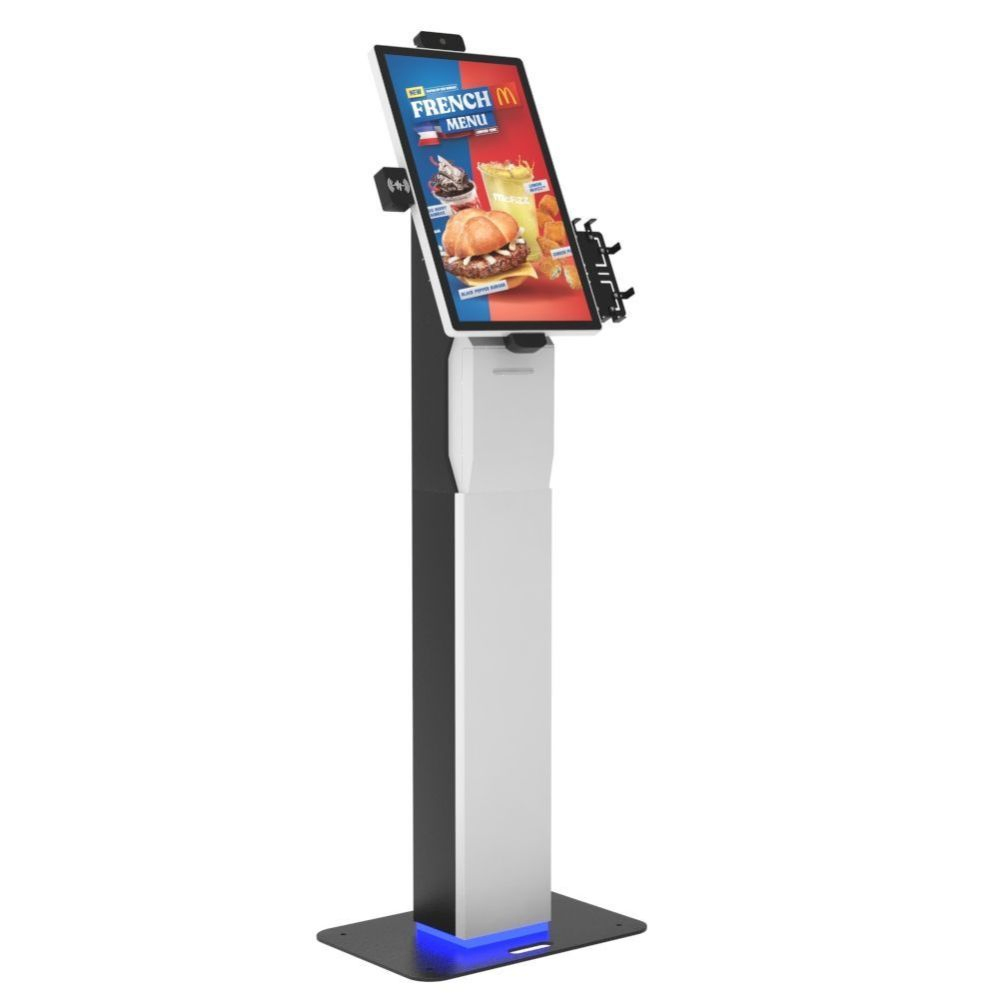 18.5 Inch Touch Screen Fast Food Automated Restaurant Printing and Touch Bill Payment Customize Functions Machine Terminal NFC Indoor Self Service Order Kiosk