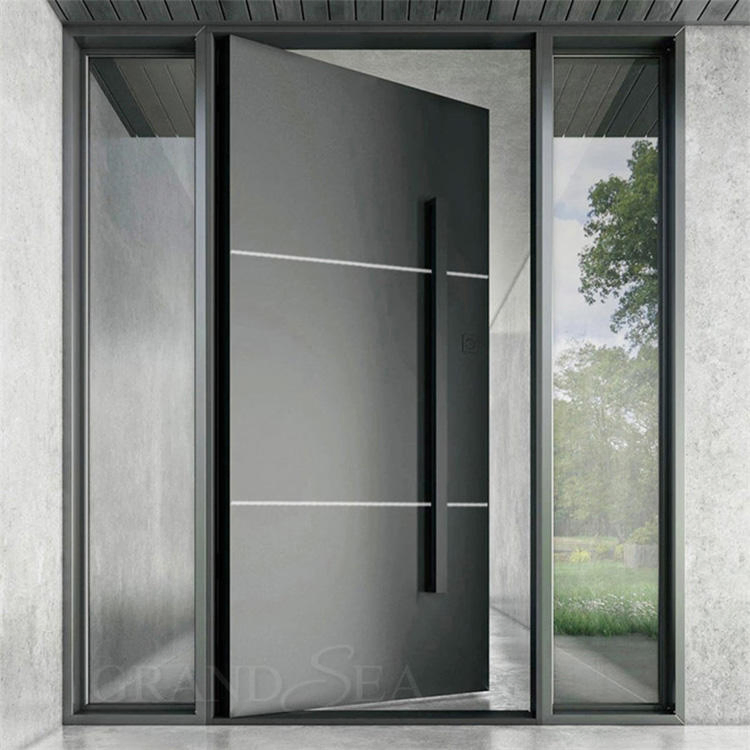 Modern Metal Stainless Steel Burglar Proof Aluminum Entry Door