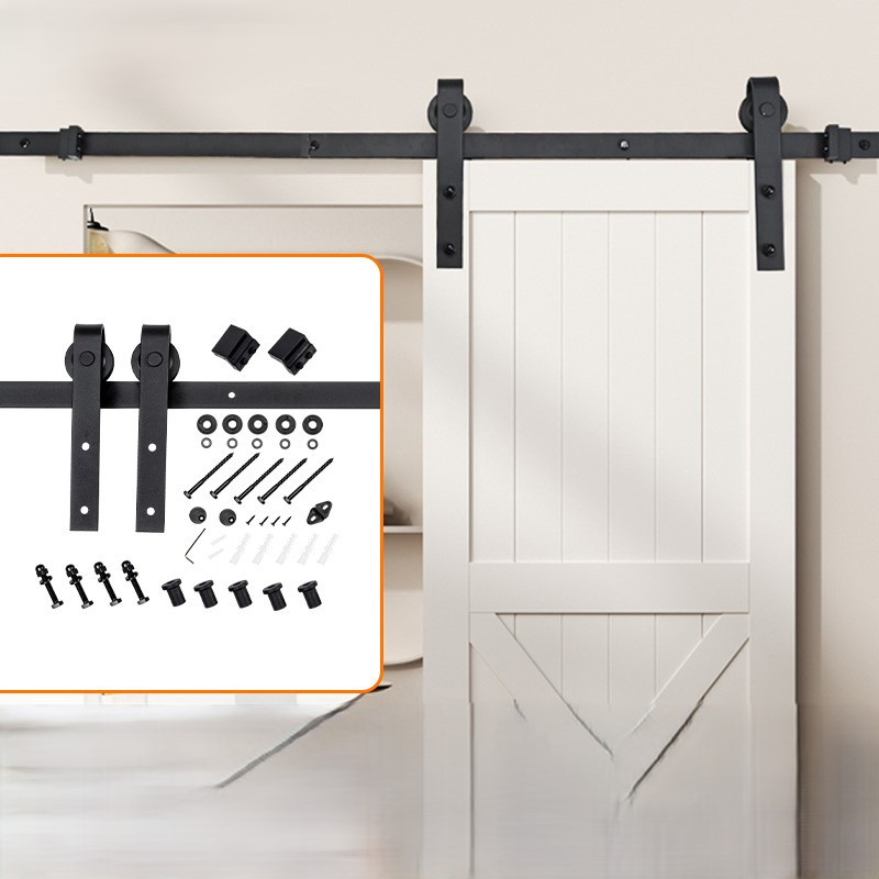 American Barn Door Wooden Door Hardware Accessories Household Sliding Door Track Slide Steel Rail
