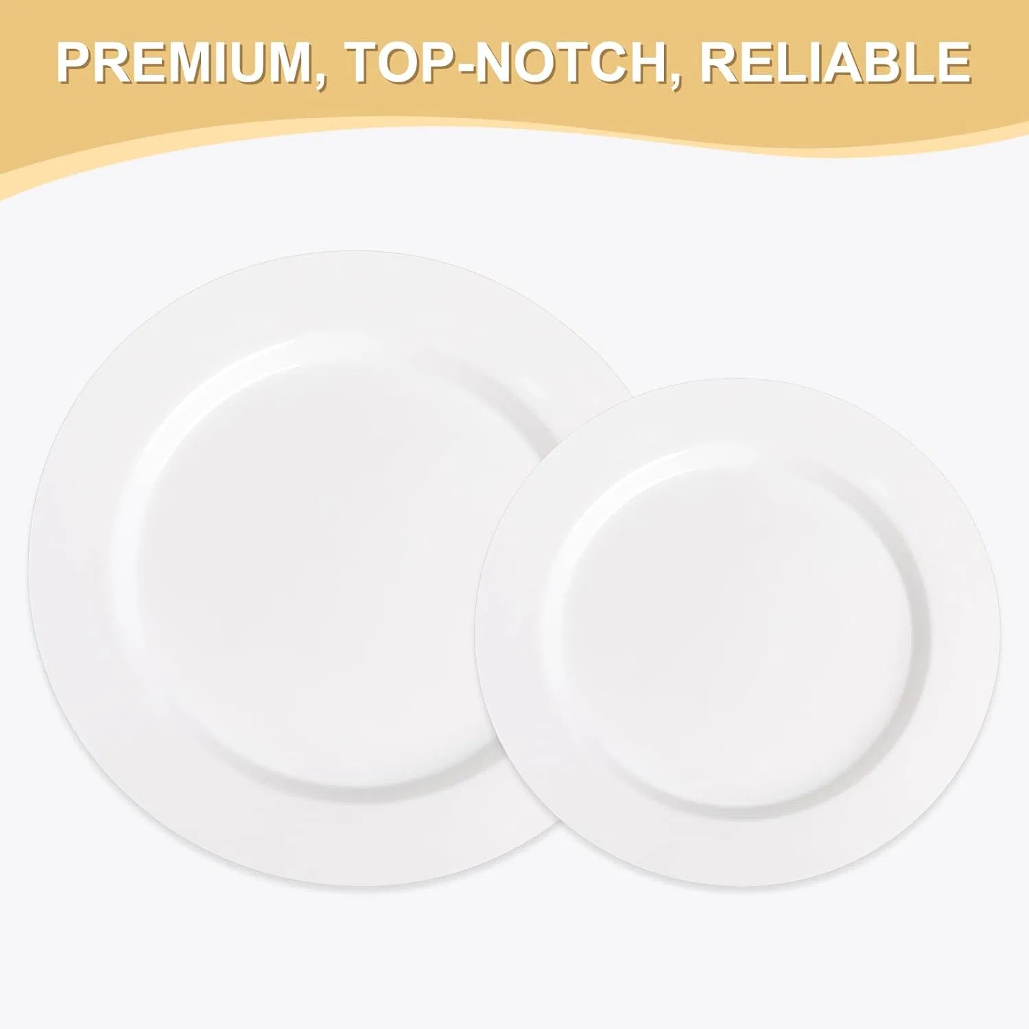 White Plastic Plates Disposable Plates