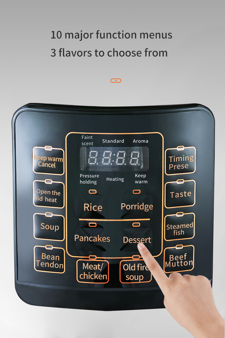 Stainless Steel Instant Cooking Chicken Beef Mutton Meat Stew Multi-Function Pressure Cooker