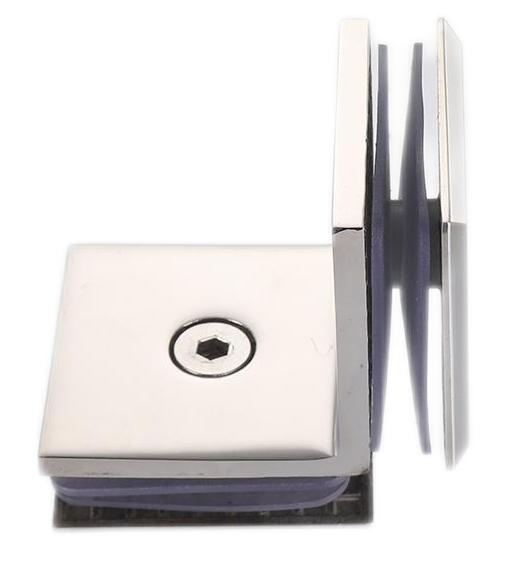 Bathroom Shower Enclosure Hardware Patch Fitting Heavy Duty Fixed-Panel Glass-to-Glass Clamp