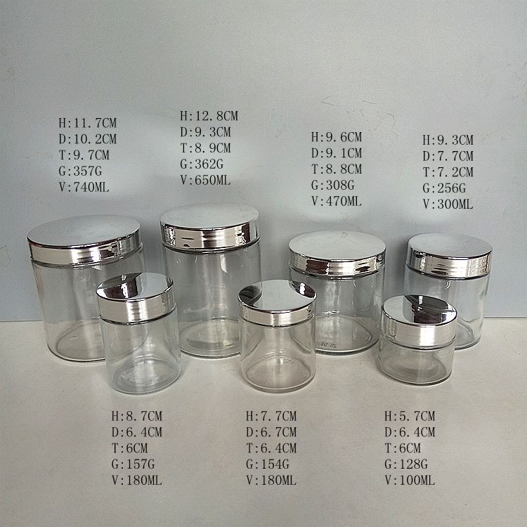 Стеклянные банки для еды с крышкой, 100-750 мл