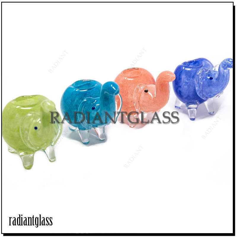 110mm Small Glass Pipe Unique Elephant Shaped Pipe for Smoking