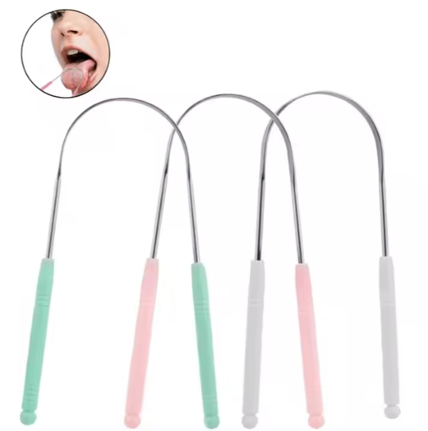 U-Shaped Metal Tongue Scraper Dental Stainless Steel Tongue Scrapers