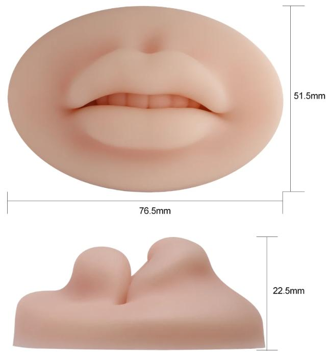 Hot Sale Silicone 5 Dimension Soft Lip Tattoo Practice Skin Permanent Makeup Tattoo Practice Skin Kit Set