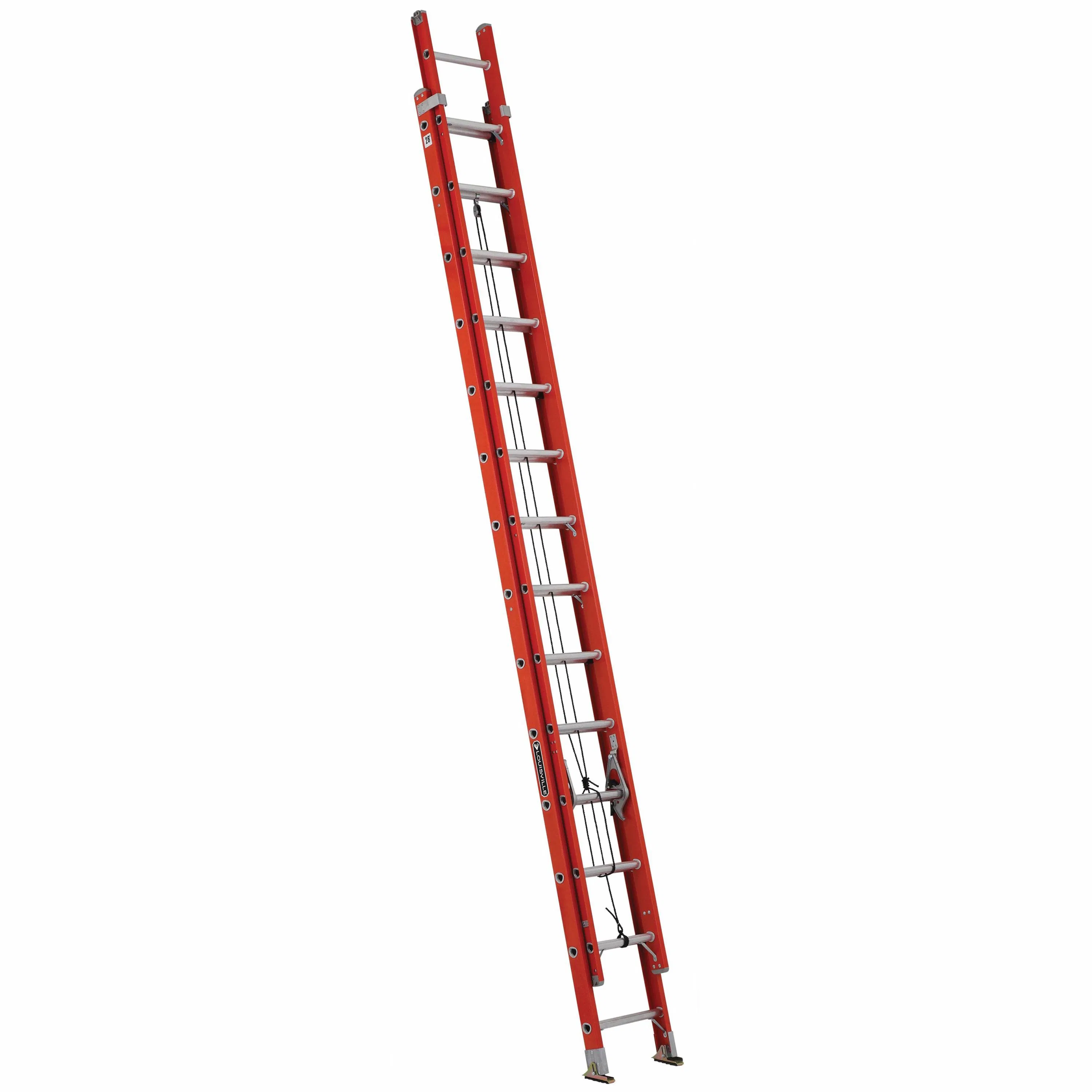 Portable Extension Fiberglass Ladder 2 Sections Fiberglass Extensive Step Ladder with Rope