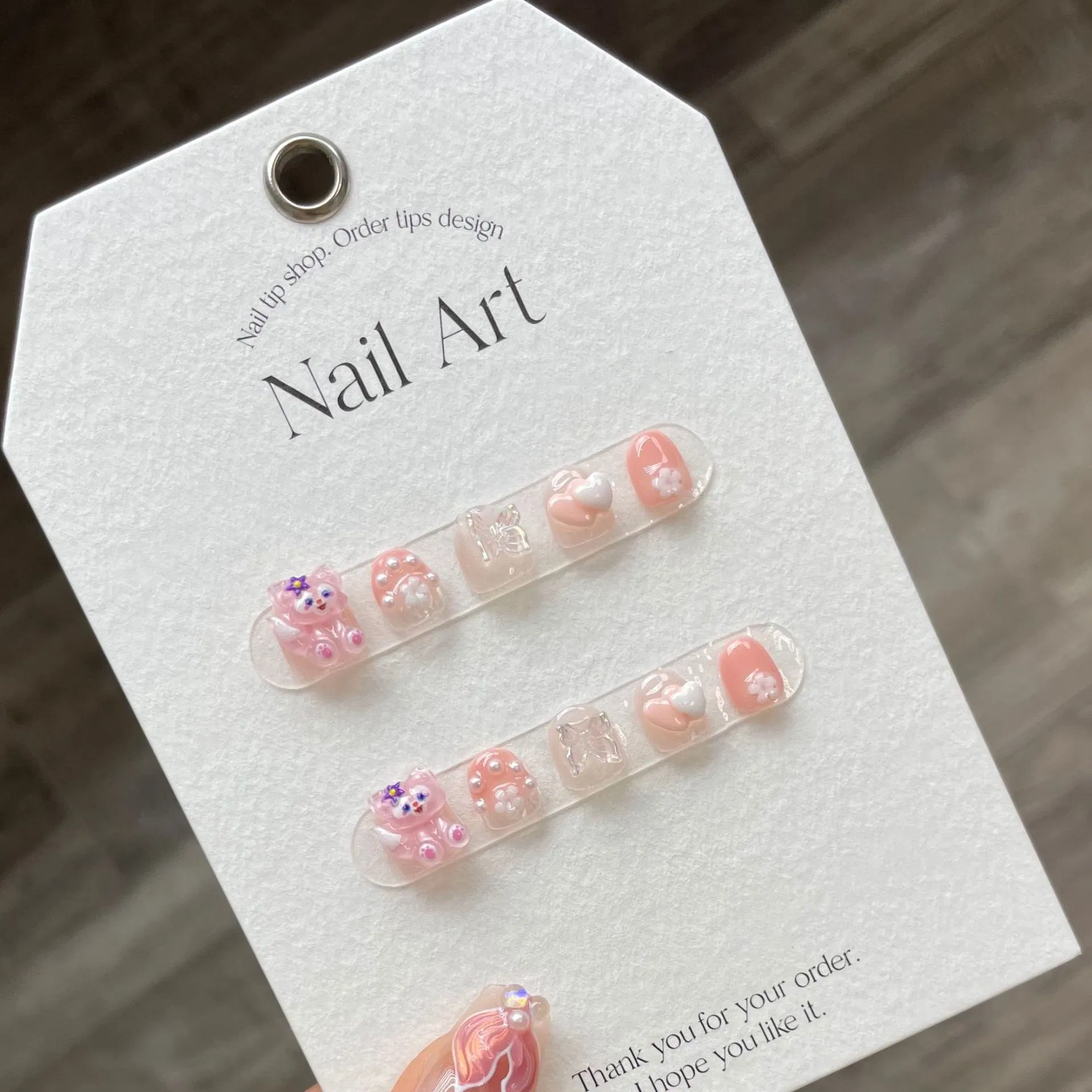 Children Removable Nail Stickers for Aged 3-10 Wear Handmade False Nails