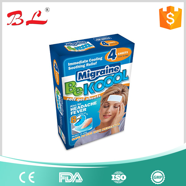 Fever Cool Patches, Headache Pain Relief Cooling Gel Patch L49