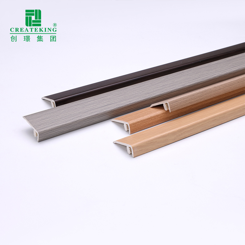 China Factory OEM Premium 30*10.5mm Wood-Grain UPVC Flooring Profiles PVC Edge Trims