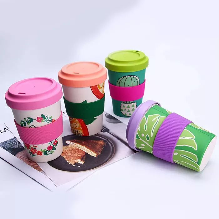 Бамбуковая кружка с крышкой, 16 oz