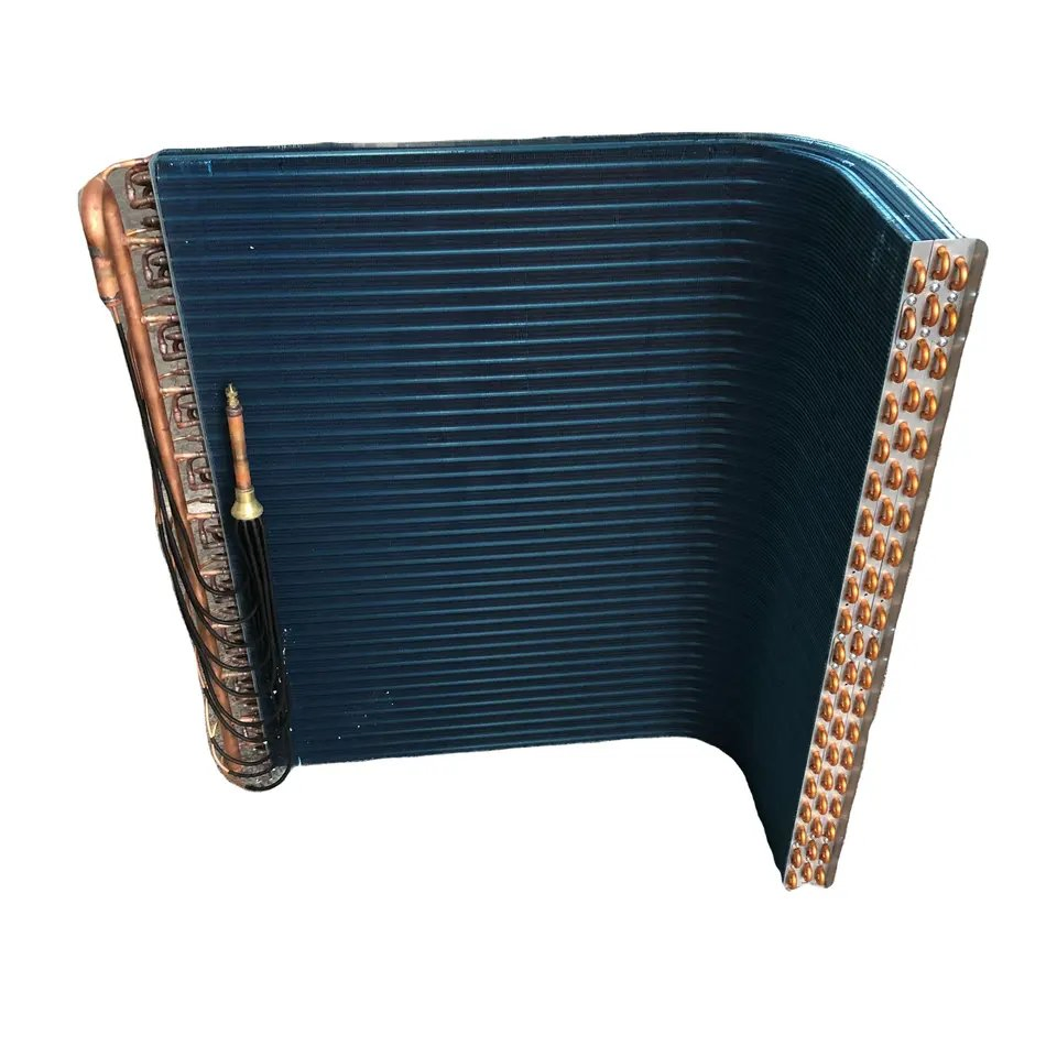 Air Conditioner Parts L Shape Copper Tube Aluminium Fin Evaporator