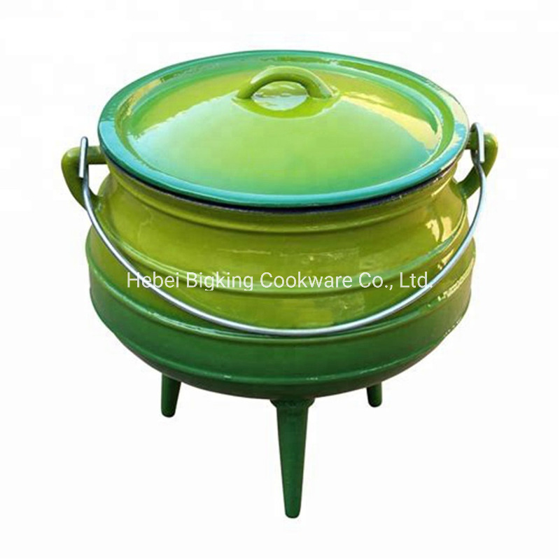 South Africa Cast Iron Potjie Pot Camping Pot Pre-Seasoned Coating Dutch Oven for Camping