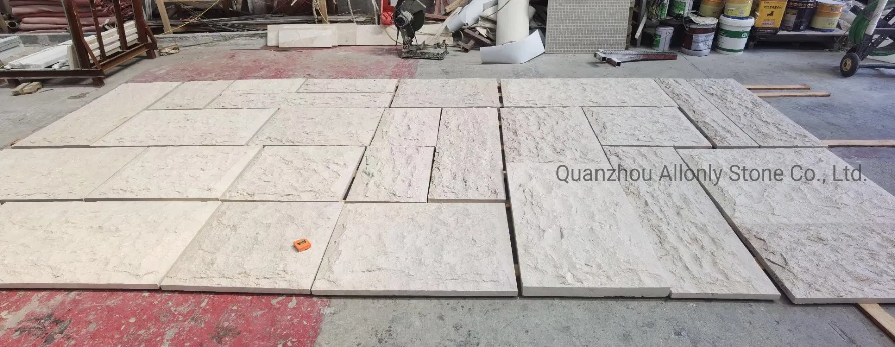 Honed Villa Marble Stone White/Beige Limestone Wall Panel Tile for Facade Design Exterior Wall