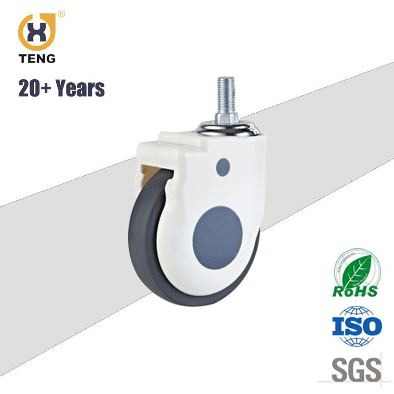 5 Inch Swivel TPR Medical Caster Wheels with Square Stem